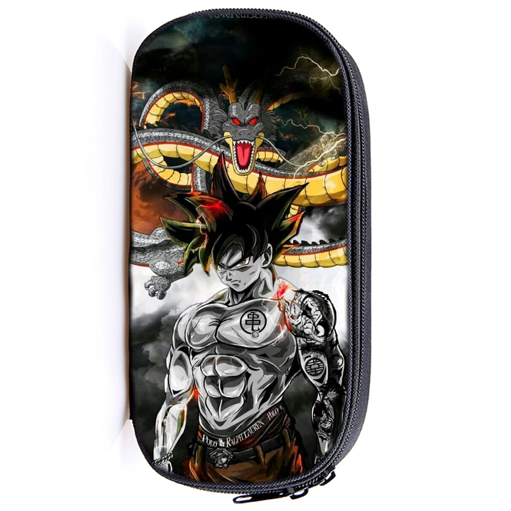 Dragon Ball, косметички, многофункциональный держатель для карандашей, Goku Vegeta, для детей, для мальчиков и девочек, канцелярские сумки для хранения, косметичка