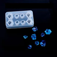 

DIY crystal epoxy resin mold crystal simulation ice cube mold jewelry pendant mobile phone case decoration silicone mold
