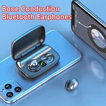 

TWS Bone Conduction Wireless Bluetooth Earphone 2200mAh Sports Music Ear Hook HiFi Stereo Earbuds Head For Xiaomi Huawei IPhone