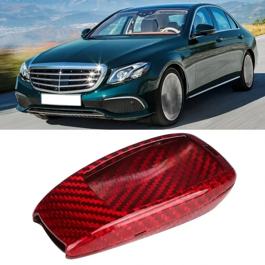 Red Carbon Fiber Remote Key Housing Case Cover Fits for Mercedes Benz E class W213 Car Accessories New
