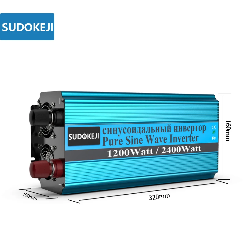 Автомобильный инвертор 1200 Вт Чистая синусоида DC 12 В 24 В в AC 220 В пик 2400 Вт автомобильное зарядное устройство адаптер конвертер зарядный преобразователь