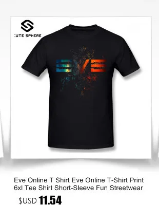 Eve Online футболка Eve Online Футболка с принтом 6xl футболка с коротким рукавом забавная уличная одежда 100 хлопок мужская футболка
