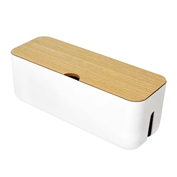 

Cable Storage Box Anti Dust Wire Management Desktop Organizer Modern Multifunctional Charger Safety Tidy Power Strip Socket Home
