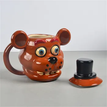 

Funny Freddy's Cup Coffee Milk Mug Teddy Bear's Midnight Palace Freddy's Mug Coffee Cup Tea Milk Cup Party Creative Gift 1Piece