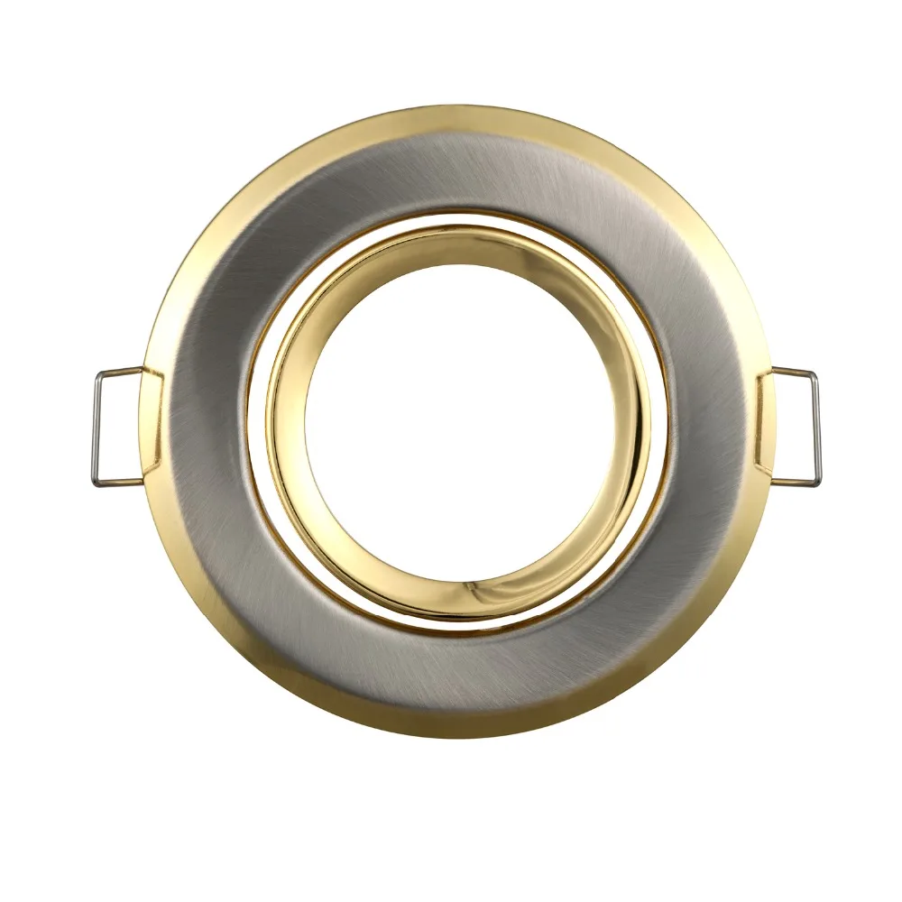 Встраиваемый светодиодный светильник потолочный с золотистой круглой вниз