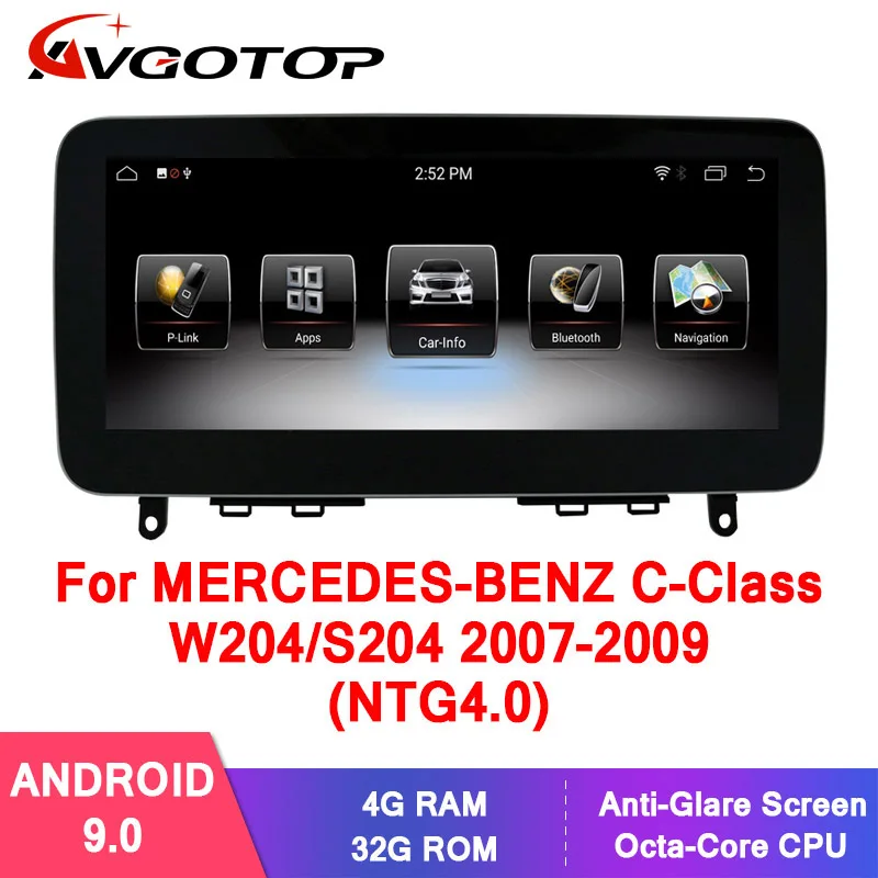 

AVGOTOP Big screen Android 7.1 GPS Car Radio DVD Player for MERCEDES-BENZ C-class W204/S204 2008-2010 (NTG4.0)