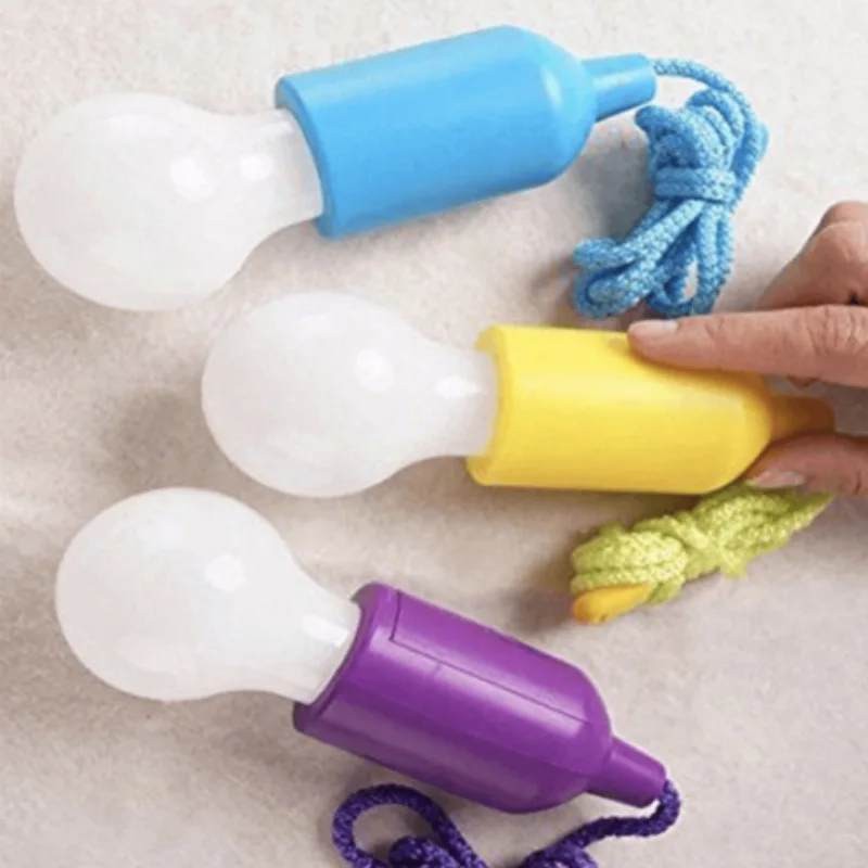 Portable LED Pull Cord light Bulb Outdoor Garden Camping Hanging LED Light Lamp Home Decoration Accessories Q1