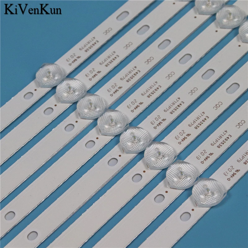 Bande de rétro-éclairage LED for THOMSON 49us6006, for TCL 49P4 49D2900 49HR330M04B0 49UC6316 49UC6406 49UC6416 49UC6426(Color:8 Pieces 1TV
