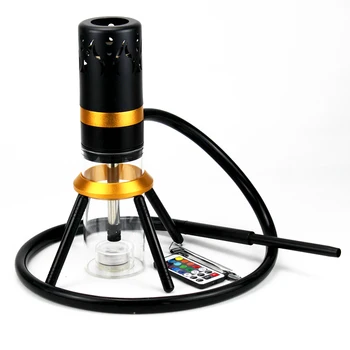 

Small Travel Glass Hookah With Ceramic Shisha Bowl Metal Charcoal Tongs Silicone Smoking Water Pipe Chichas Narguie Shisha