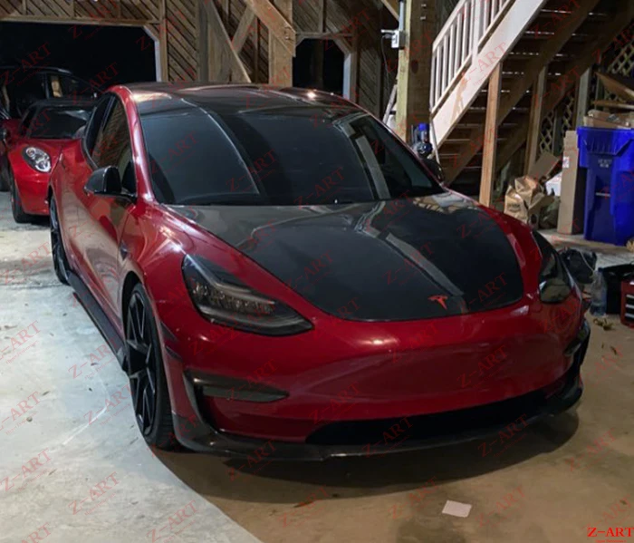 Z-ART для Tesla модель 3 карбоновая передняя капот для модели 3 карбоновая передняя крышка багажника модель 3 карбоновая передняя крышка багажника