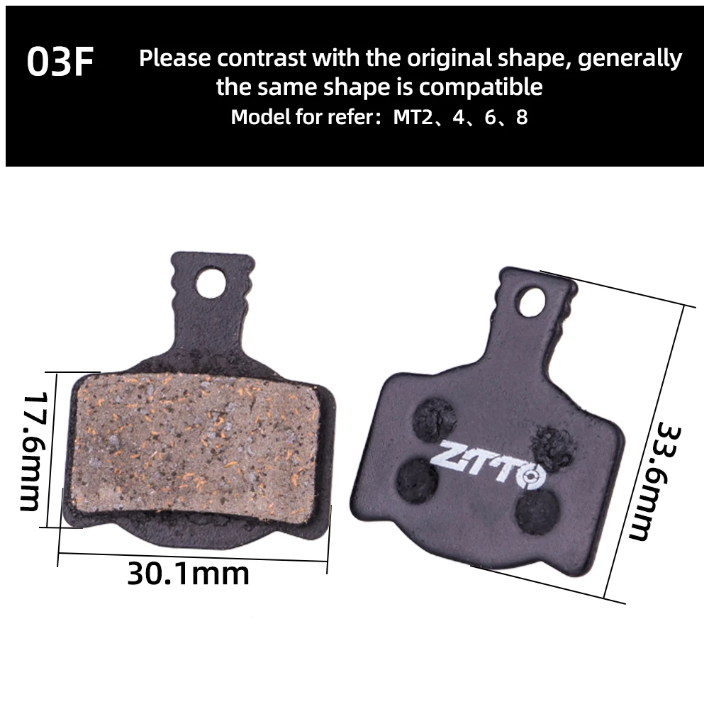 ZTTO 4Pairs MTB Semi Metal Quiet Ceramic Brake Pads Universal For M8020 Rival M6100 Apex mt200 Guide Code Force  Disc Brake