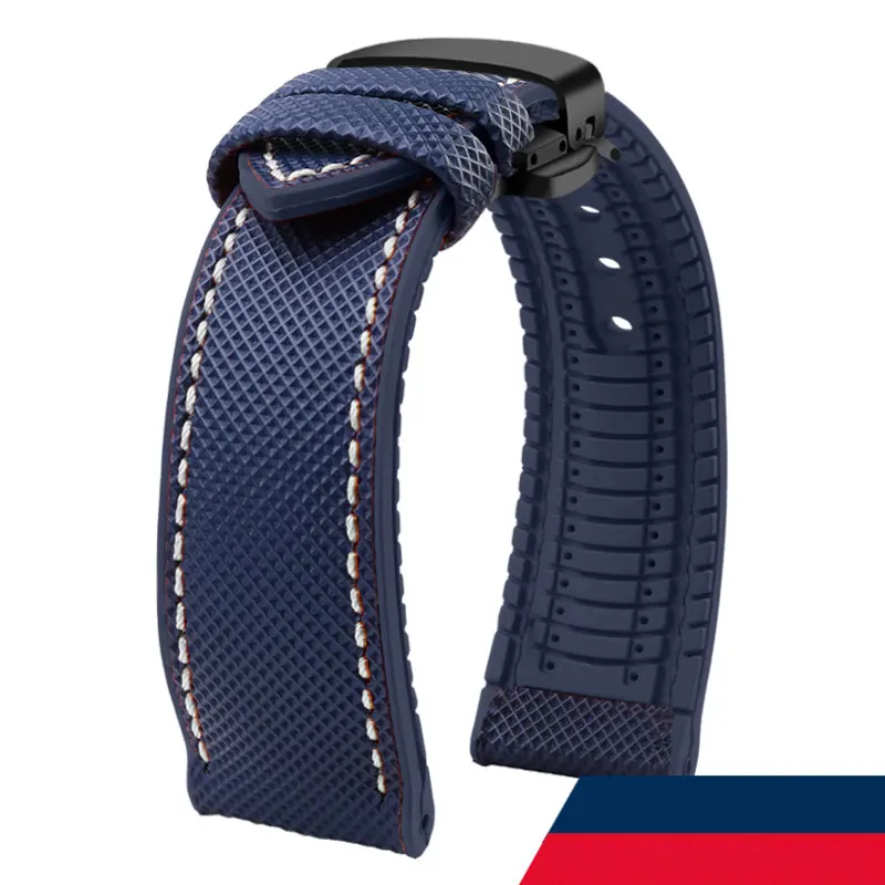 Carbon Fiber Silicone Watchband Wristband Accessories - Premium Rubber Strap in Multiple Sizes