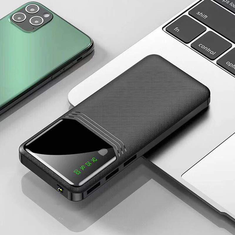 Портативное зарядное устройство большой емкости 30000 мАч 3 USB батареи для зарядки