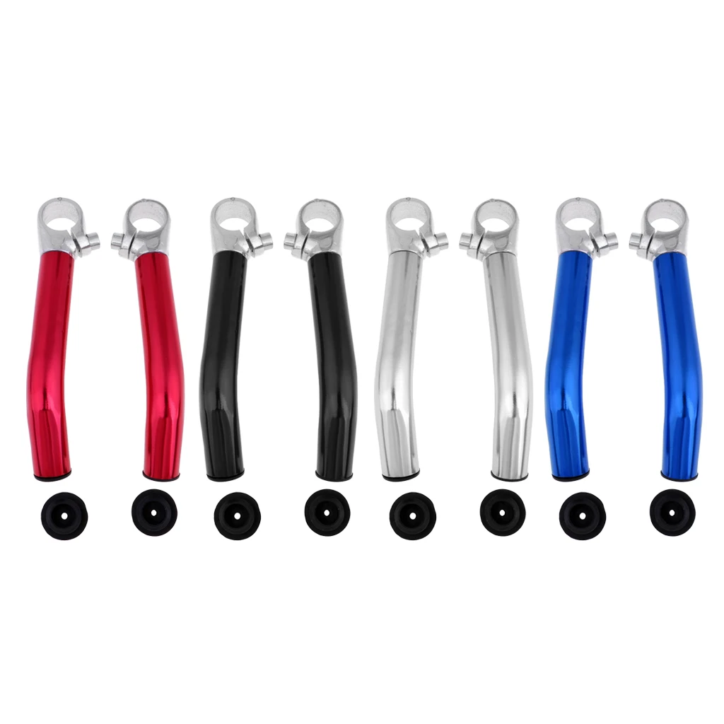 1 Pair Aluminum Alloy Bike Bicycle Cycling Handlebar Bar End Grips Lock-on with 2 Bar Plugs