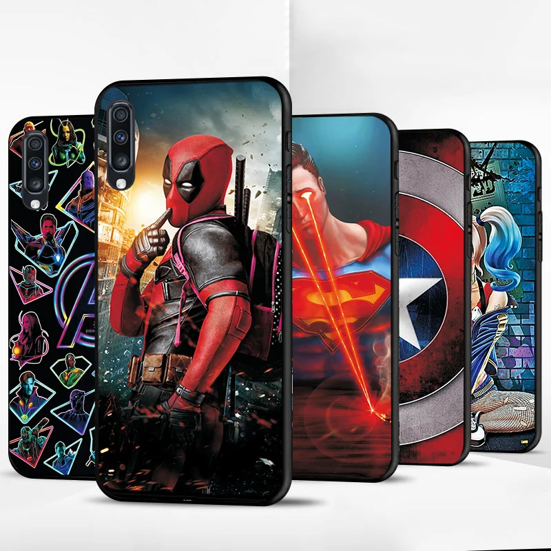 

Black TPU For Samsung Galaxy A50 Case Cartoon Cover Cases For Samsung A10 A20 A30 A50 A70 Case A305F A505F A705F black Cover