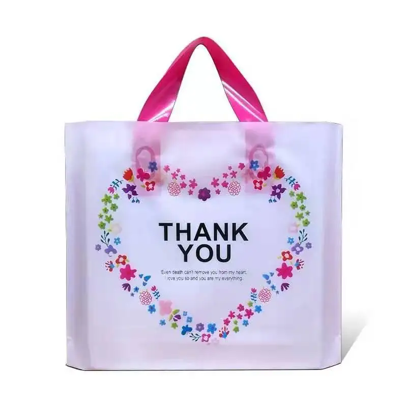 50pcs/pack Plastic bag With Handle Flower Cute Gift bag Large Shopping  Cloth Bag Party Gift Packaging Bags Party Supplies House - AliExpress