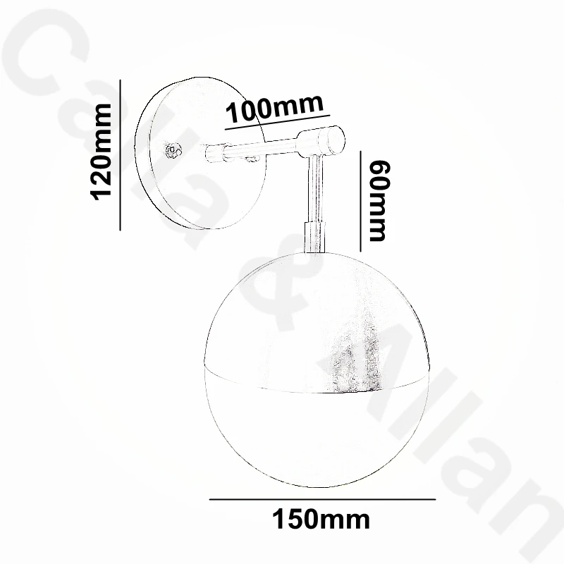 Настенный светильник из медного стекла настенный в минималистичном стиле 3