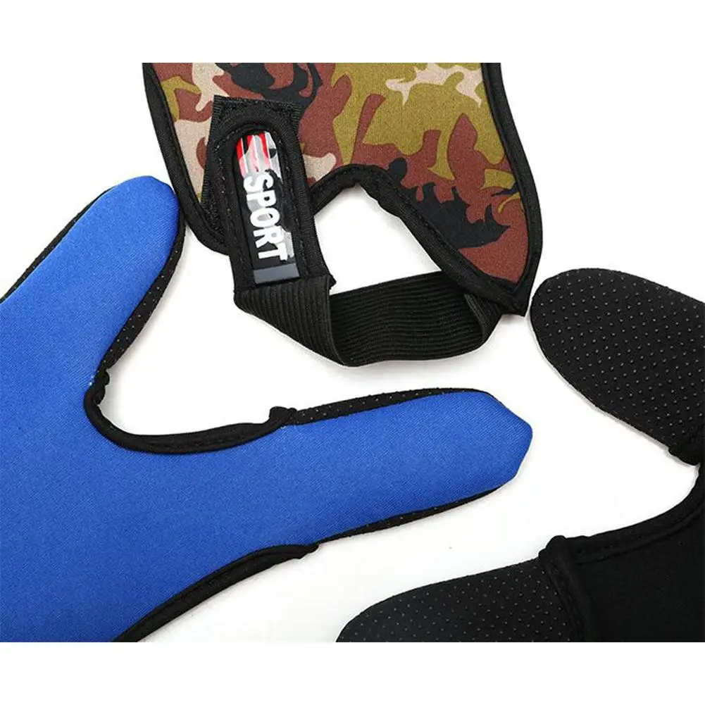 HiMISS 1 pc Gloves Double Finger Fishing Glove Non-slip Wear-resistant Gloves for Fishing diving fabric Adjustable