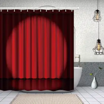 

Event and Show Decor, Spotlight on Stage Curtain Bath Curtain, Polyester Fabric Waterproof Model Theatre Shower Curtains,