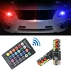 2шт T10 w5w RGB светодиодный светильник 12SMD COB canbus 194 168 автомобиль с пультом дистанционного управления вспышка/стробоскоп для чтения клиновидный светильник зазор светильник s ► Фото 1/6