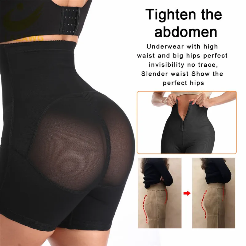 LAZAWG S-6XL Slim Shapewear Tummy Control Panties High Waist Trainer Women Body Shaper Push Up Butt Lifter with Hooks Plus Size tummy tucker for women