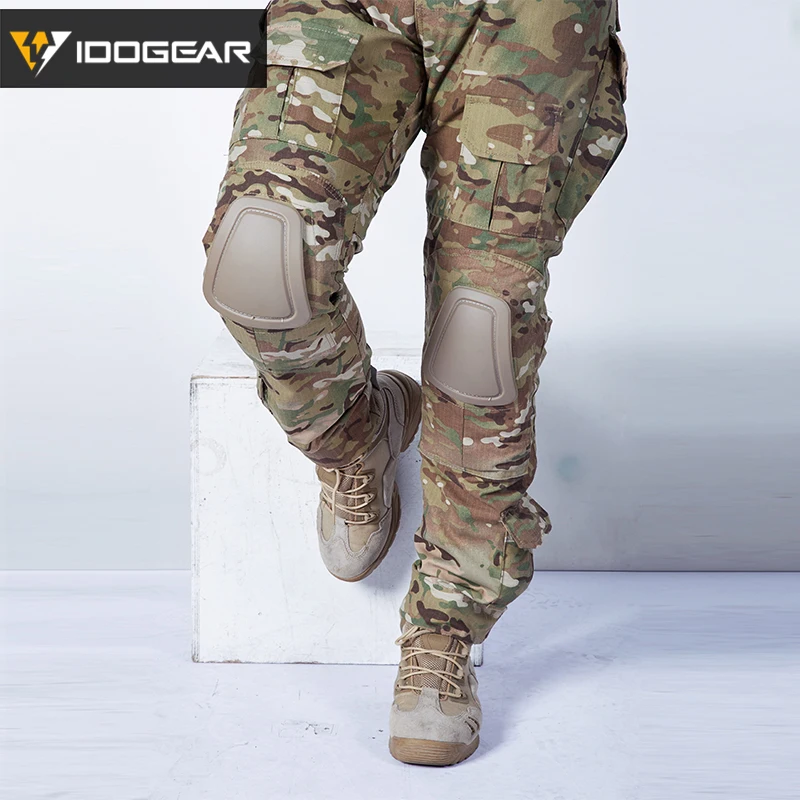 IDOGEAR Gen2 боевые брюки W/наколенники BDU Airsoft Тактические Брюки Мультикам для охоты 3206