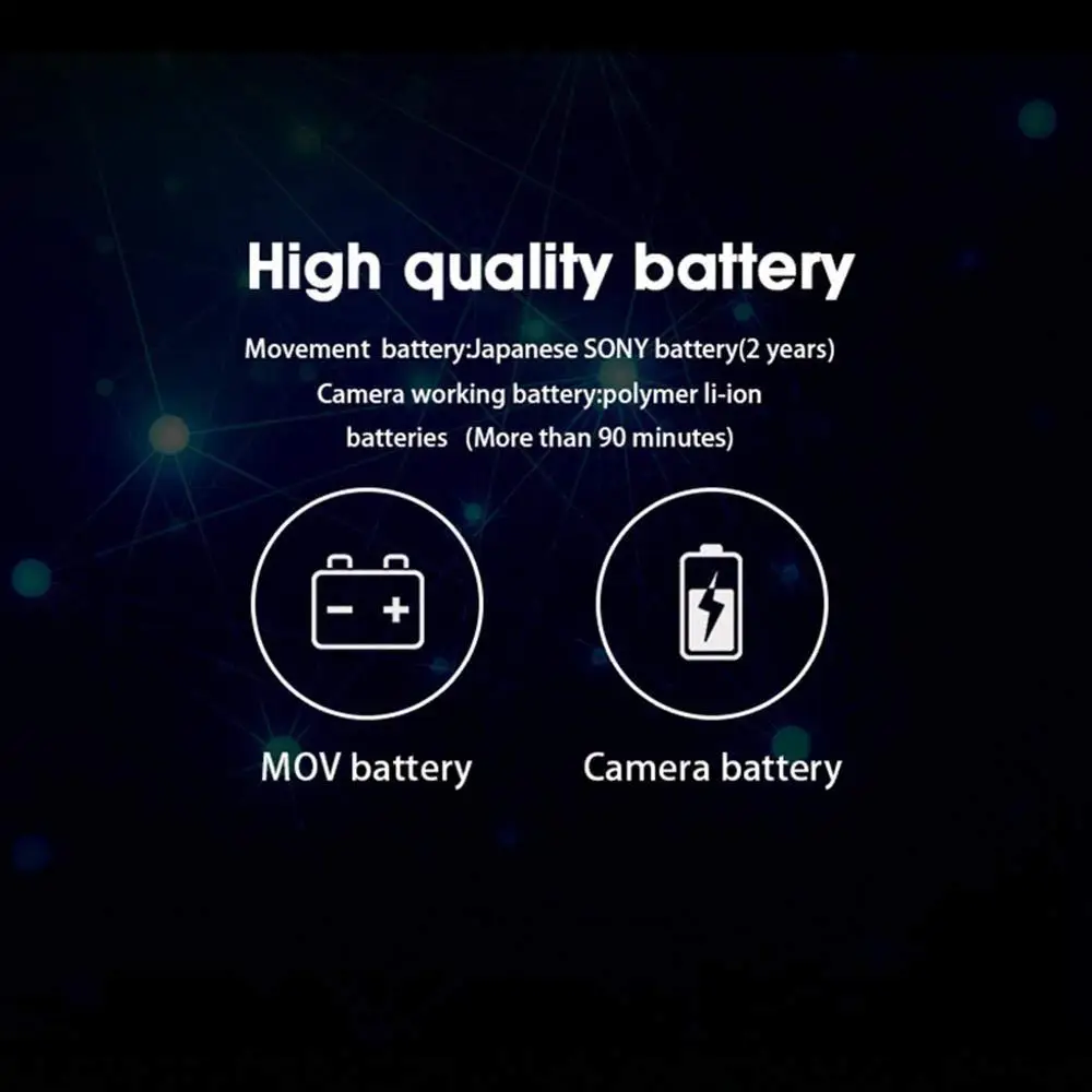 Смарт WiFi часы с Мини 720P HD камера светодиодный светильник подсветка Смарт часы IPX7 водонепроницаемый монитор спортивные часы R25