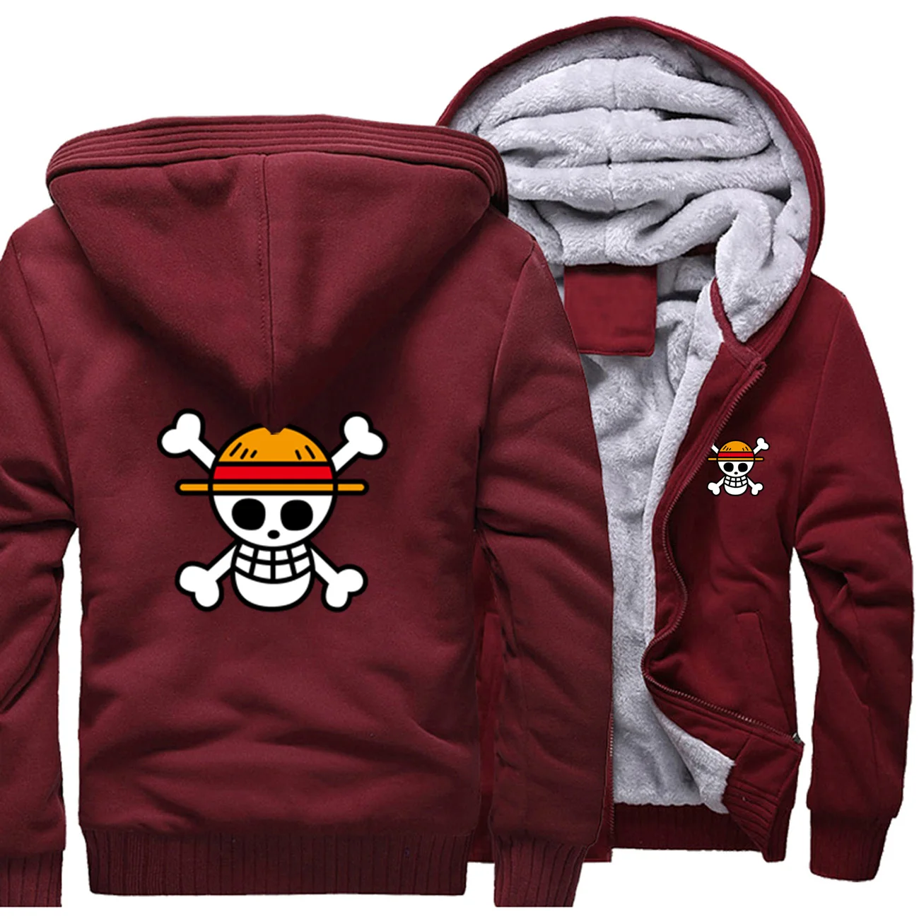 wine red 6 One piece Japapn аниме принт толстовки мультфильм Sukll печати Спортивная одежда реглан мужские толстовки теплая одежда Новинка худи Luffy - Цвет: wine red 6