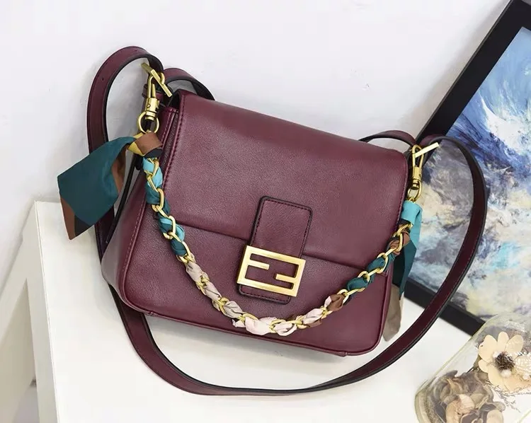 Bolsos de lujo Bolsos De Mujer bolsos de alta calidad un nuevo bolso bandolera de cuero PU женская сумка на плечо b - Цвет: Бургундия