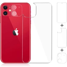 Funda completa de vidrio templado para lente de cámara, Protector de pantalla trasera para iPhone 11 Pro Max 11Pro, funda protectora