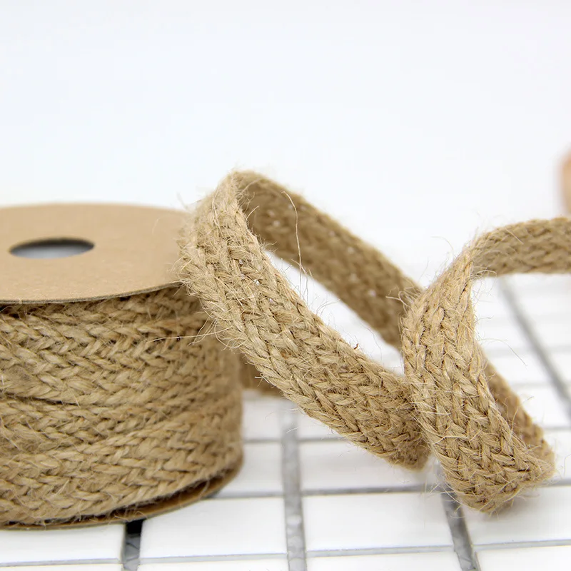 Ribbon Decoration Ribbon Supplies Webbing Craft Supplies Jute Ribbon 10M/Roll Jute Burlap Ribbon Vintage Rustic Wedding Party Christmas Decor DIY Crafts Gift Packaging