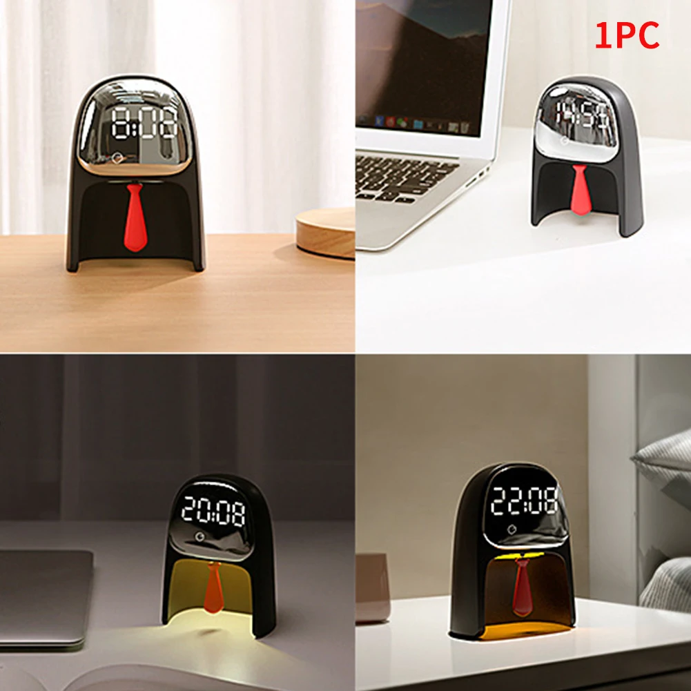 Голосовое управление Smart Timed с ночной лампой для дома с двумя режимами цифровой многофункциональный прикроватный будильник с сенсорной регулировкой яркости светодиода дисплей