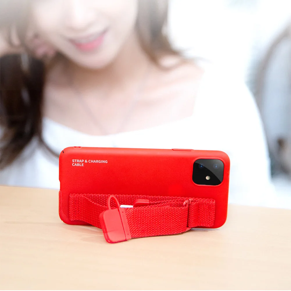Чехол-держатель для зарядки на запястье для iPhone 11 Pro Max X XS XR 7 8 Plus, Мягкий Силиконовый противоударный защитный чехол