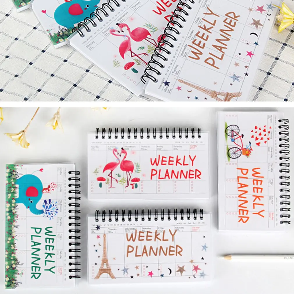 Korean Stationery Notebook Cartoon Animals Can Tear Week Plan Schedule Book Student Portable Coil Flip Book Korean Stationery Notebook Cartoon Animals Can Tear Week Plan Schedule Book Student Portable Coil Flip Book