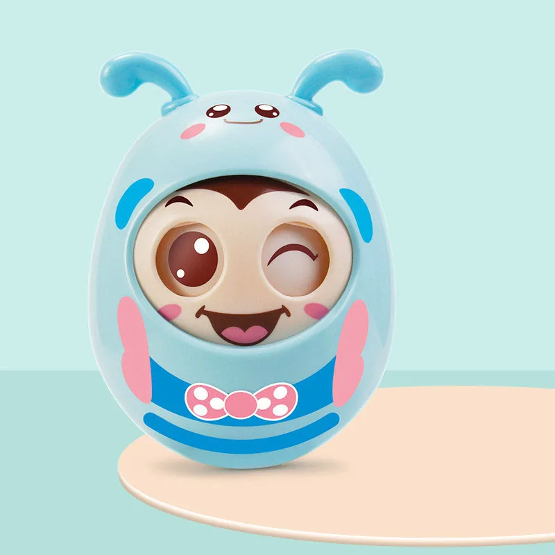 Мигающий неваляшка игрушка мультфильм круглая мигающая ранняя развивающая игрушка Детская Музыкальная погремушка игрушка для малышей зубной гель