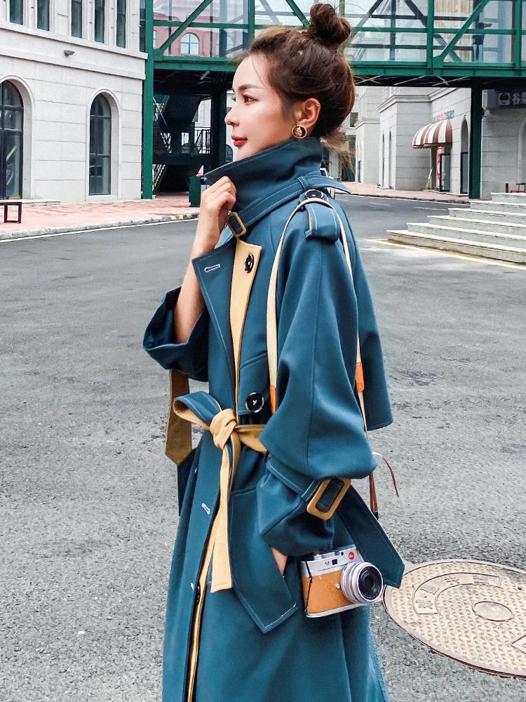 2020 New Spring And Autumn Long Women Trench Coat