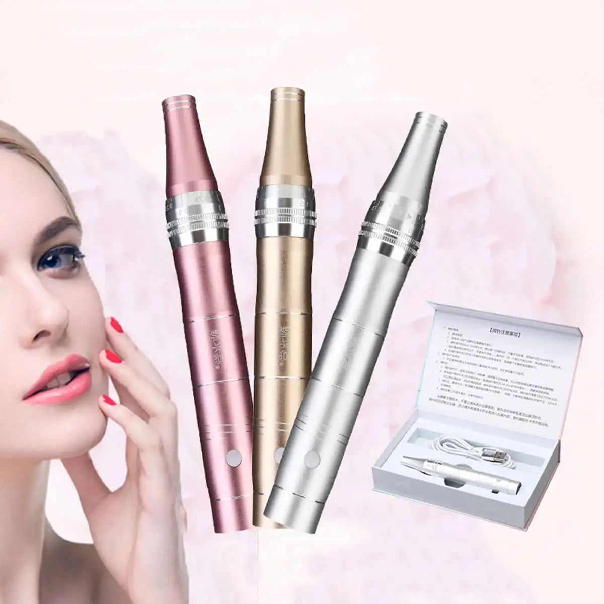 

Micro tiny needles stimulate Skin tightening remove scar reduce wrinkles scar stretch marks removal device skin dr derma pen