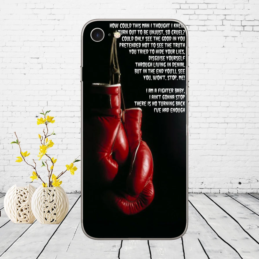 50DD Муай тайская борьба бокс Мягкий силиконовый чехол для iPhone 5 5S SE 6 6s 8 plus 7 7 Plus X XS SR MAX чехол
