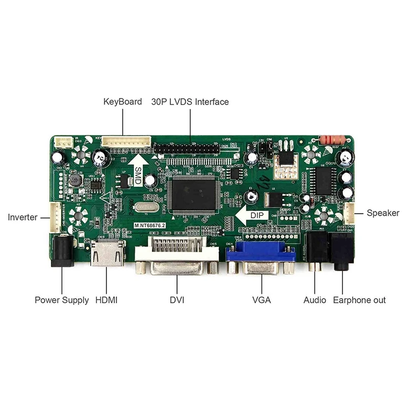 ЖК-плата контроллера RISE-Hdmi+ Vga+ Dvi+ Аудио вход для Hsd190Men4 M170En06 17 дюймов 19 дюймов 1280X1024 4Ccfl 30 контактов ЖК-панель