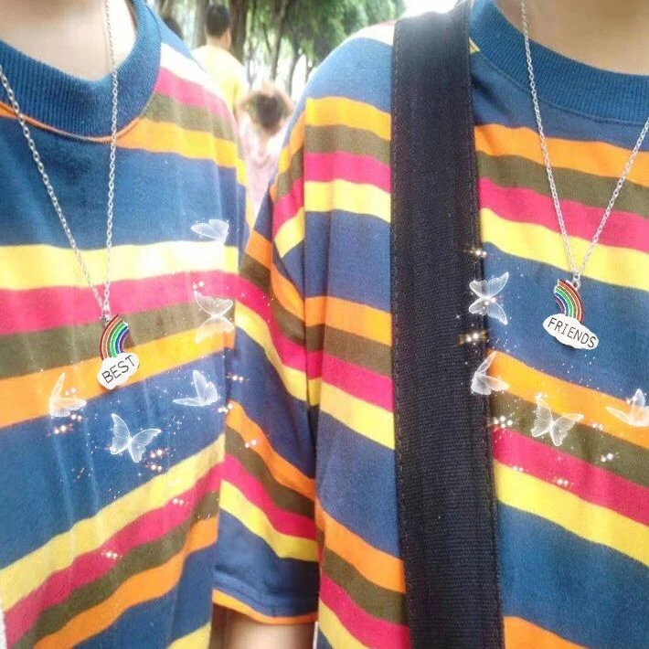 Новая модель эмалированный пазл 2 предмета радуга облако женская бижутерия