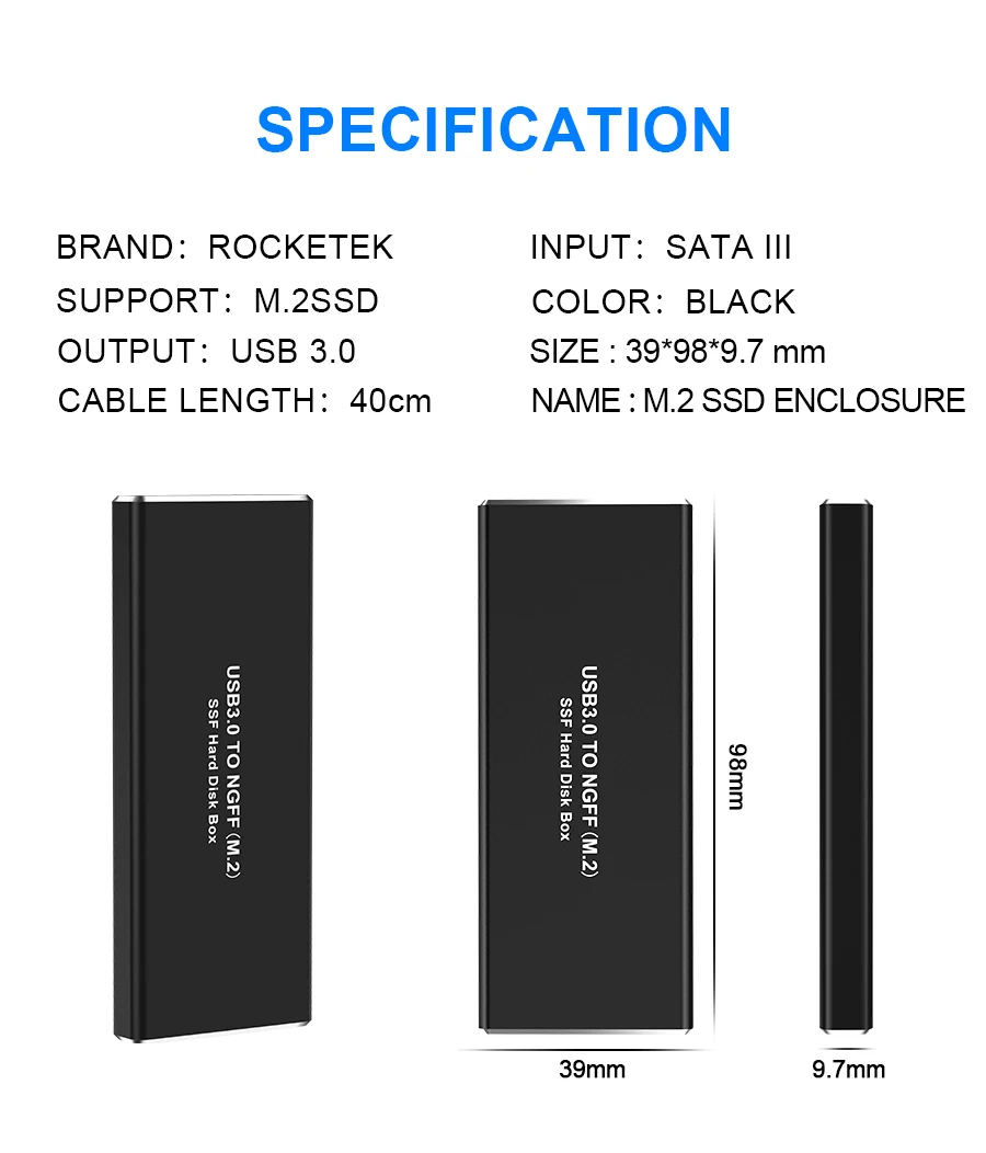 Rocketek M2 SSD чехол 5GPS M.2 для usb type C корпус 3,0 адаптер для PCIE NGFF SATA M/B ключевой диск коробка M.2 SSD чехол