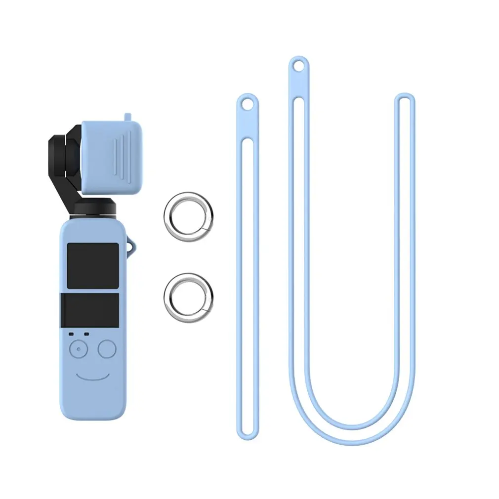 Для камера DJI силиконовый чехол для Dajiang Osmo Lingbi камера чехол с крышкой объектива+ 2 железного кольца+ 2 шнура