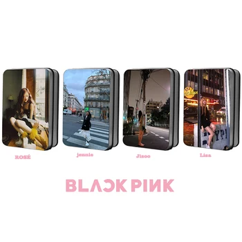

Kpop BLACKPINK JISOO JENNIE LISA Rose Polaroid Photo Lomo Card K-POP BLACKPINK Fans Gifts Metal Box 40Pcs/Box Drop Shipping