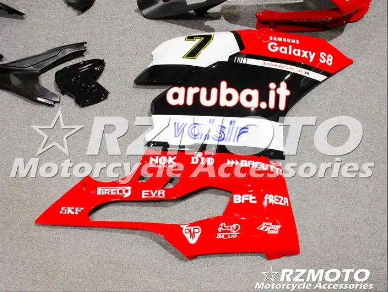 Литье под давлением ABS Обтекатели подходит для DUCATI 959 1299 Panigale 15 16 17 18 пользовательский номер 7 Прохладный