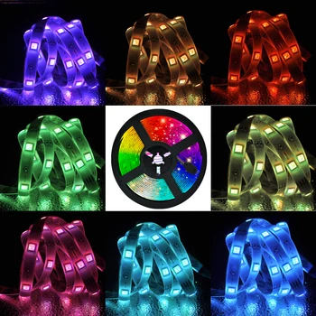 

Bluetooth luces Led RGB 5050 2835 Waterproof Flexible Lamp Tape Ribbon With Diode Tape DC 12V 5M 10M 32.8ft 20M LED Strip Light