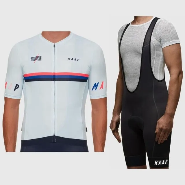 Maap pro team версия Велоспорт Джерси Сверхлегкий короткий рукав НАБОРЫ mtb велосипед camisa ciclismo Майо эластичная лента шорты - Цвет: Sets