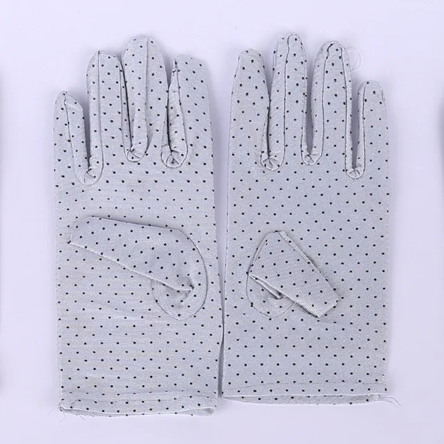 Spring summer sun protection gloves dot anti-snagging jewelry gloves high elastic fashion etiquette cycling thin gloves B70 6