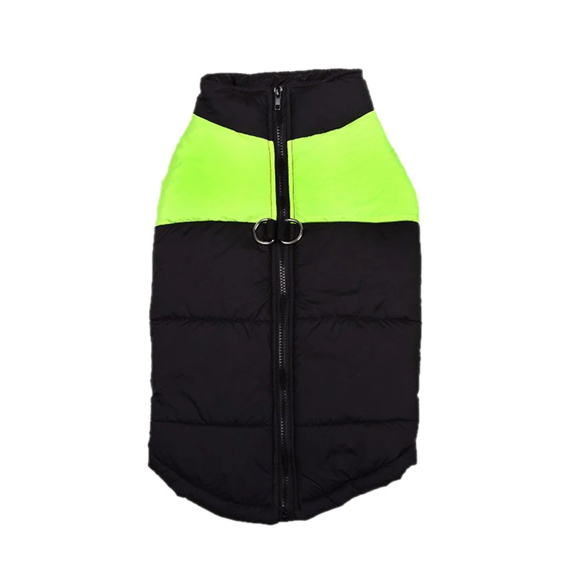 Одежда для собак, водонепроницаемая одежда для маленьких/больших собак, Зимняя Теплая стеганая куртка для питомцев - Цвет: Зеленый