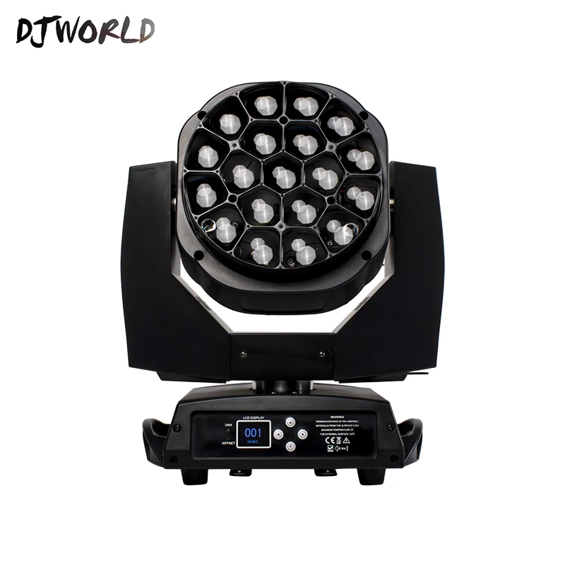  Djworld Fast Shipping LED Beam Wash Big Bees Eyes 19x15w RGBW Moving Head Lighting Zoom For DJ Nigh - 4000036819483