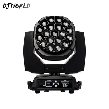 

Djworld LED Beam Wash Light Bees Eyes 19x15W RGBW Moving Head Lighting Zoom Light For DJ Nightclub Party Disco Effect Stage Lig